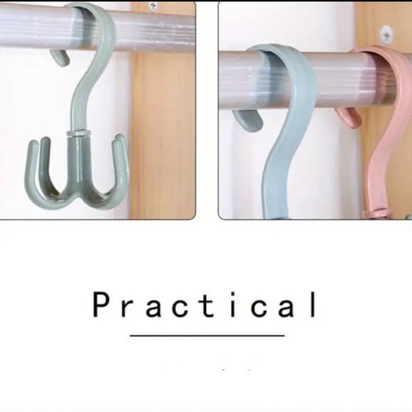 NWT! 1pc 360-Degree Rotatable Four-Claw Hook for Wardrobe. - Picture 2 of 4